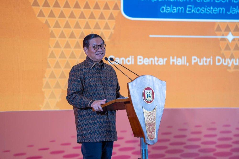 Gubernur DKI Jakarta Pramono Anung di acara BUMD Leaders Forum 26 