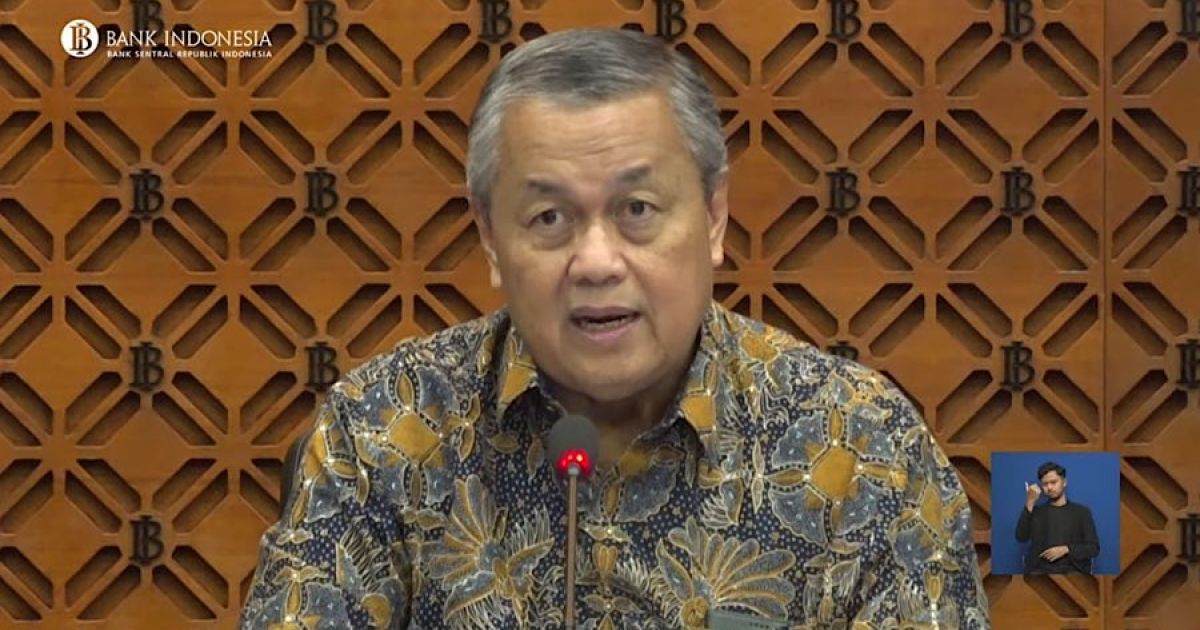 Gubernur Bi, Perry Warjiyo saat konfrensi pers RDG bulan Maret 2025. (Youtube Bank Indonesia)