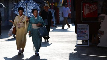 Suhu panas Jepang (Foto: REUTERS/Issei Kato)