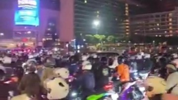 Aksi Kumpul Motor di HI Berujung Pembubaran, Polisi Tangani Kemacetan Malam
