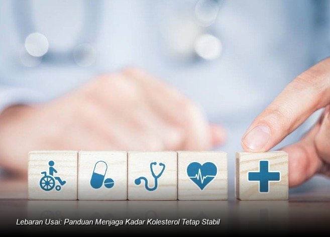 Ilustrasi seseorang sedang menimbang makanan di piring dengan ekspresi wajah penuh pertimbangan kesehatan.