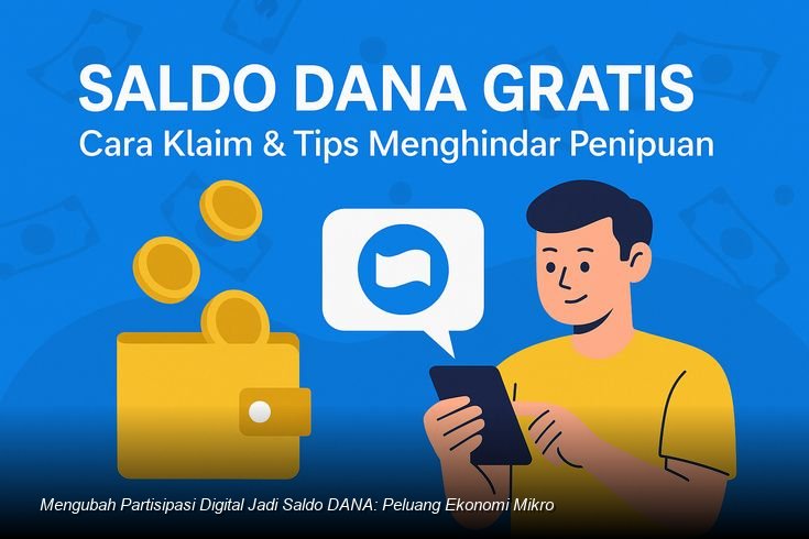 Ilustrasi seseorang menggunakan ponsel untuk mengklaim saldo dompet digital dari aplikasi yang terintegrasi dengan layanan Google.