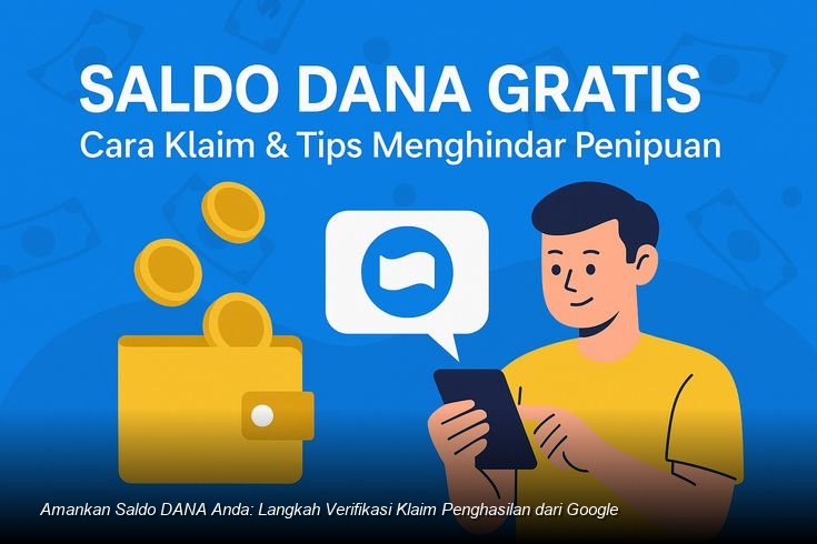 Tampilan layar perangkat yang menunjukkan notifikasi verifikasi keamanan saat mencoba mengakses klaim saldo digital.
