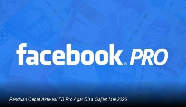 Ilustrasi tampilan dasbor Facebook Professional Mode di smartphone menunjukkan grafik performa konten yang meningkat dan notifikasi potensi pendapatan yang siap dicairkan.