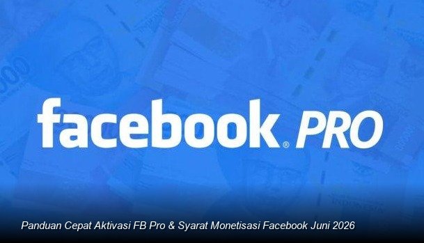 Ilustrasi tampilan dasbor Facebook Professional Mode di smartphone menunjukkan grafik pertumbuhan followers dan notifikasi potensi pendapatan yang siap dicairkan.