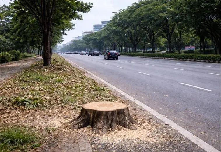Main Tebang! Karir ASN Jaksel Tamat Usai Babat Pohon di Pinggir Jalan