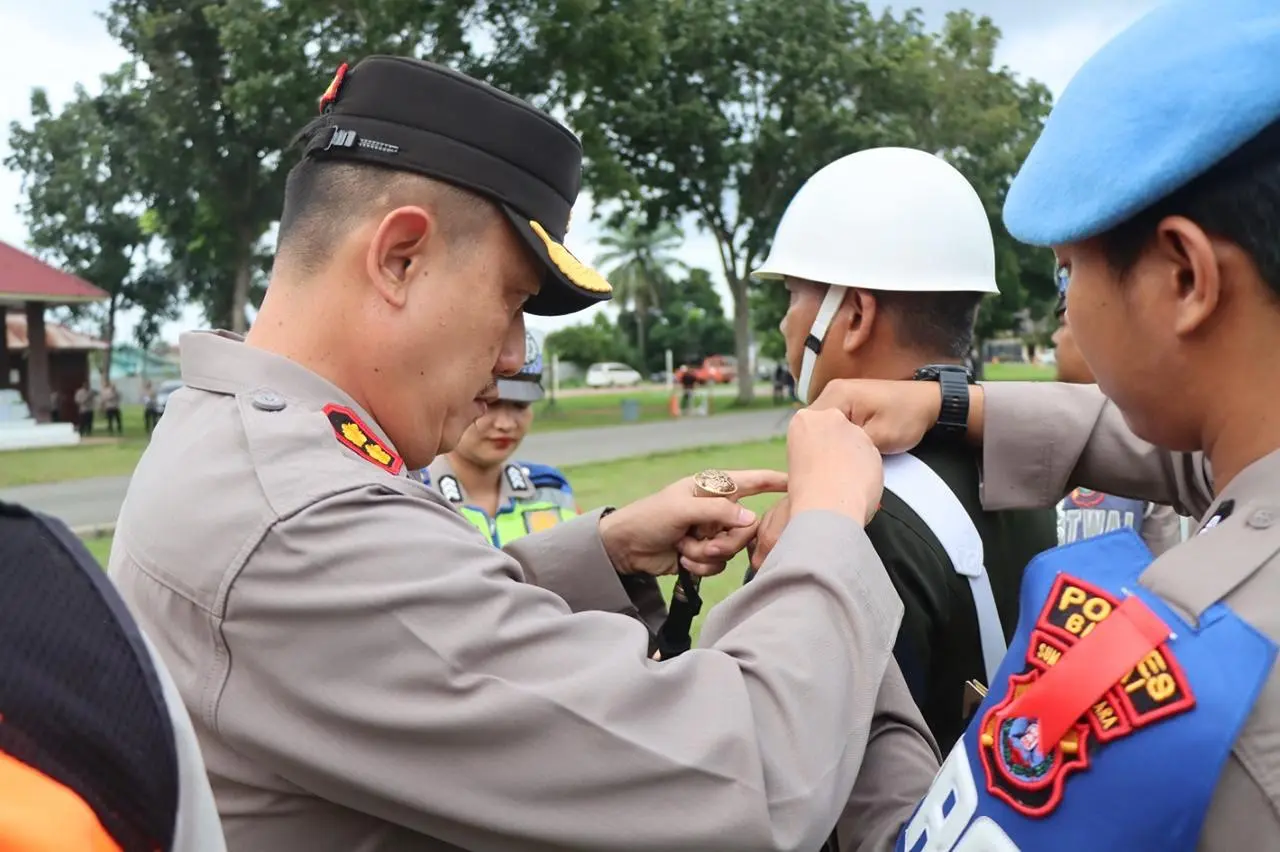 Polres Binjai Bersama Instansi Terkait Laksanakan Gelar Pasukan Operasi Lilin Toba 2025
