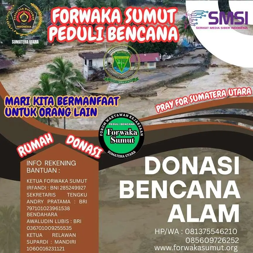 Jadikan Jurnalis Bermanfaat pada Korban Banjir, Forwaka Sumut Bentuk Relawan Peduli Bencana