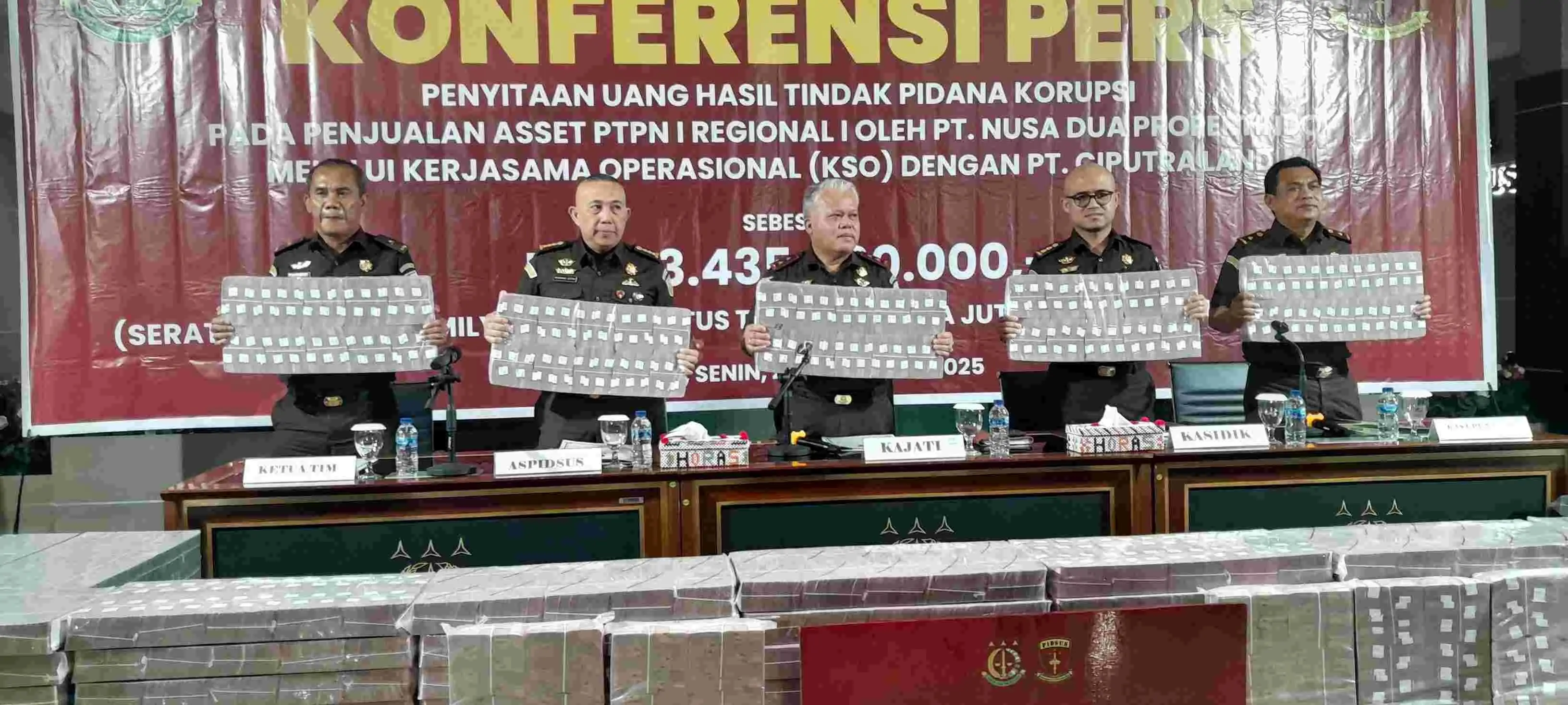 Kejati Sumut Kembali Terima Pengembalian Kerugian Negara Dari Dugaan Korupsi Penjualan Aset PTPN I Regional 1 Senilai 113 Milyar Lebih