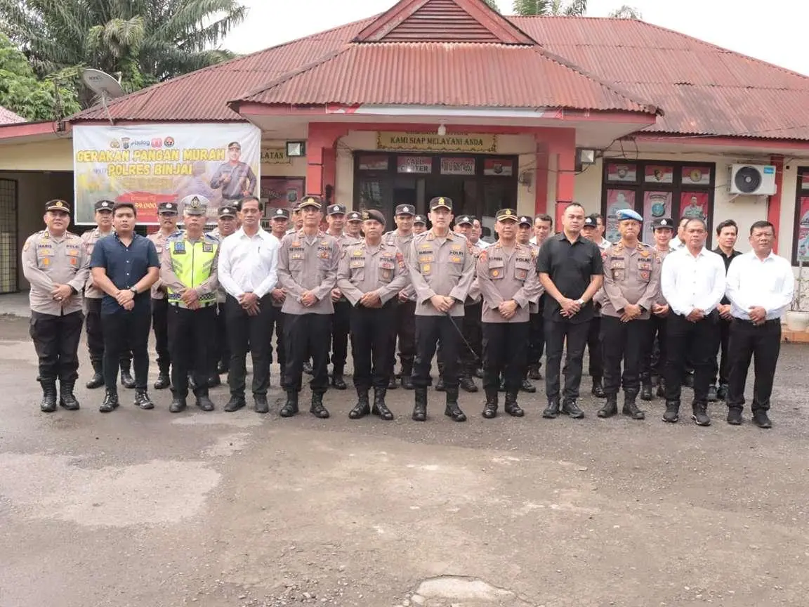 Kapolres Binjai Pimpin Apel Pagi di Polsek Binjai Selatan