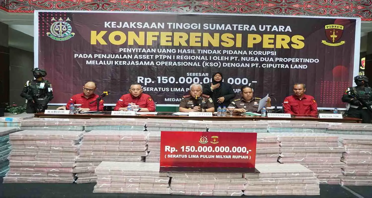 Penyidik Kejati Sumut Amankan Uang 150 Miliar Atas Korupsi Aset PTPN I Regional I