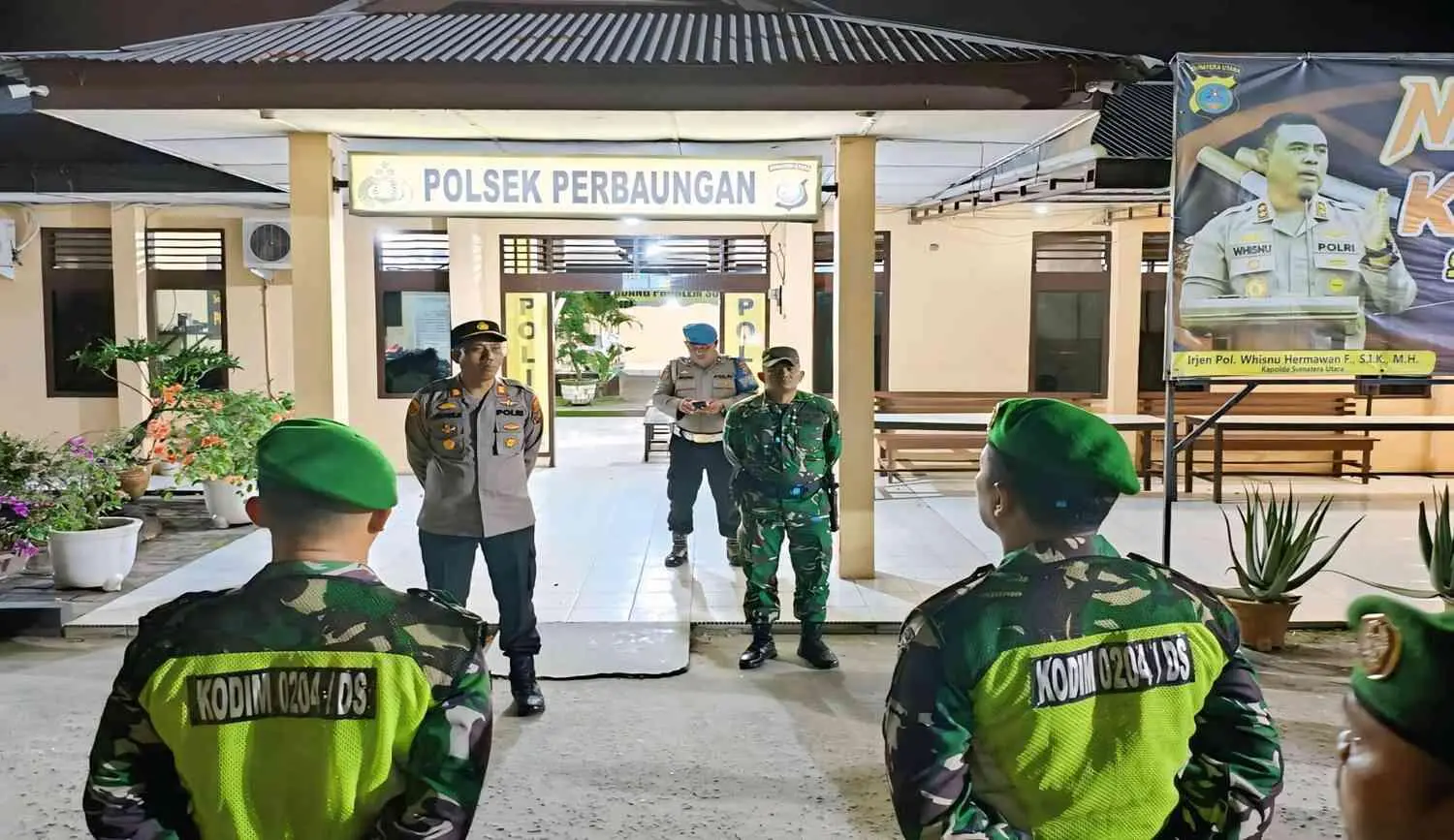 Polsek Perbaungan Bersama Koramil 07 Gelar Patroli Gabungan