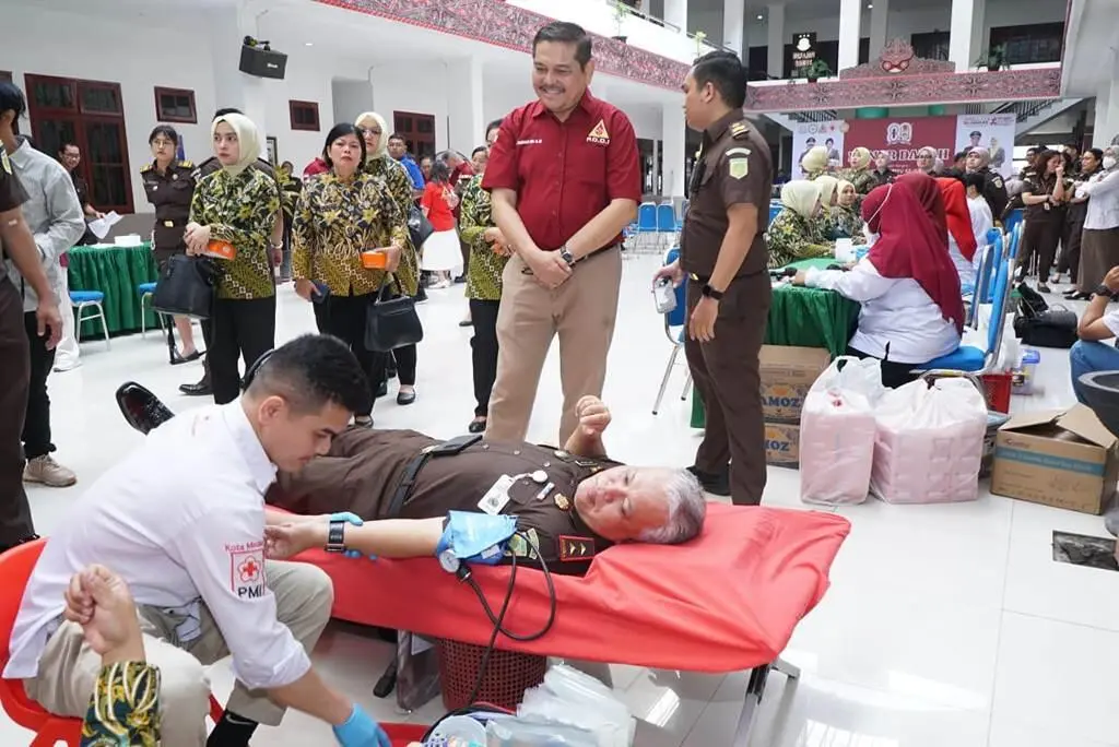 Sambut Hari Lahir Kejaksaan RI ke-80, Kejati Sumatera Utara Gelar Donor Darah