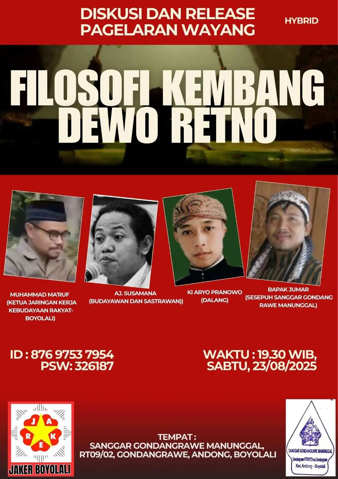 JAKER Boyolali Ajak Masyarakat Dekat dengan Budaya Lewat Wayang Kulit