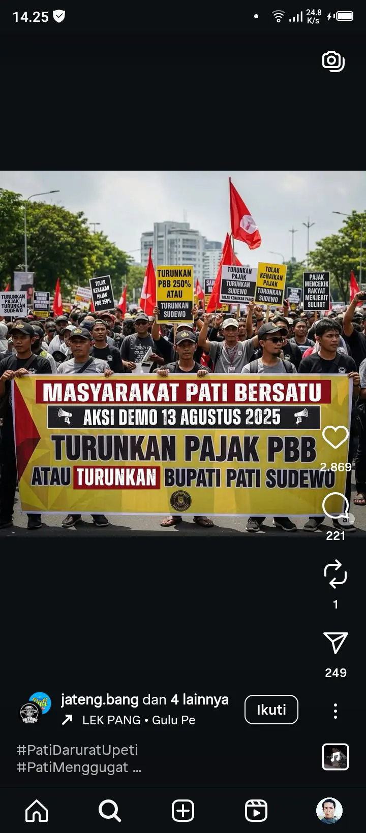 Kebijakan PBB Bupati Sudewo Bikin Panas Warga Pati