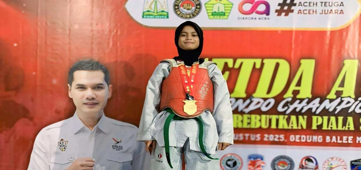 Nayla Juliva Hidayat Harumkan Nama Sumut, Raih Emas di Kejuaraan Taekwondo Piala Setda Aceh