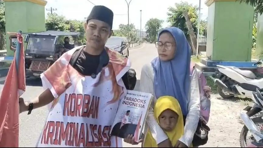 Mahmudin Aksi Jalan Kaki Tanjungbalai - Mabes Polri, Protes Kriminalisasi Oknum Kompol DK