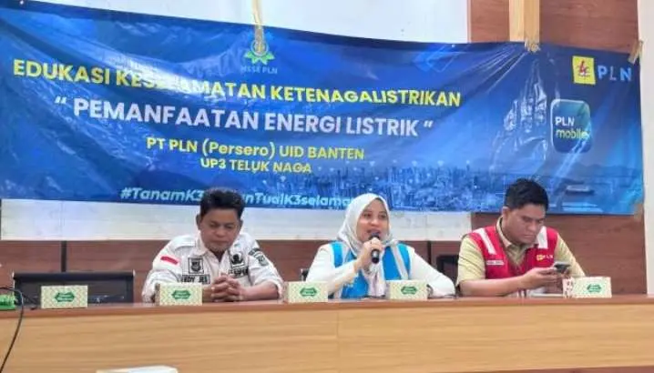 PLN UP3 Teluk Naga Gencarkan Edukasi Listrik Aman dan Layanan Digital di Rawa Kidang  ‎