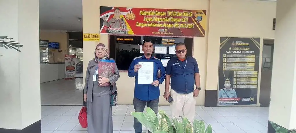 Epza Berikan Keterangan di Polsek Medan Timur Atas Perubahan Rekenink PB-PASU