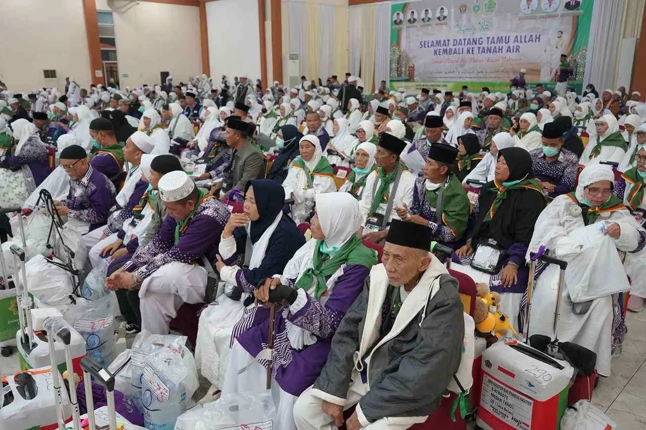 63,45 Persen Jemaah Haji Sumut Sudah Kembali ke Tanah Air