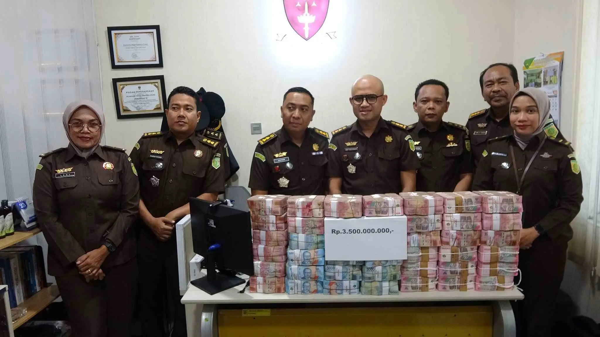 Kejati Sumut Terima Penitipan Kerugian Keuangan Negara Sebesar Rp3,5 Miliar 