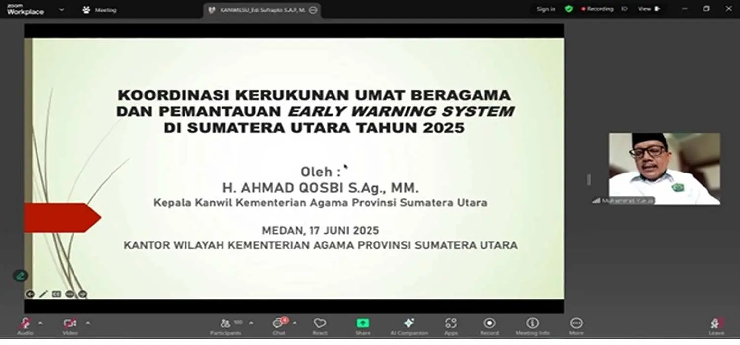 Kanwil Kemenagsu Laksanakan Rakor KUB dan Pemantauan EWS