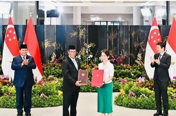 Indonesia dan Singapura Teken MoU Kerja Sama Keamanan Pangan dan Teknologi Pertanian  ‎