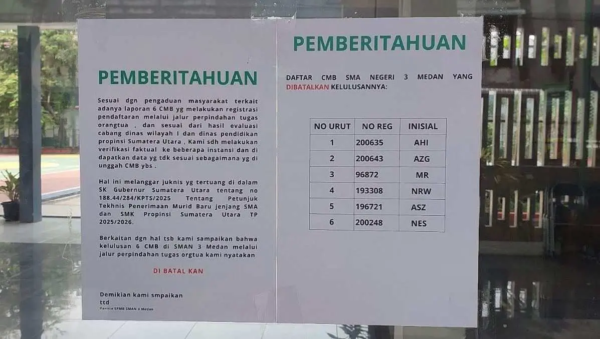 Plt Kepsek SMAN 3 Medan Kembali Bantah Pemberitaan Loloskan 6 Orang CMB Gunakan Dokumen Palsu