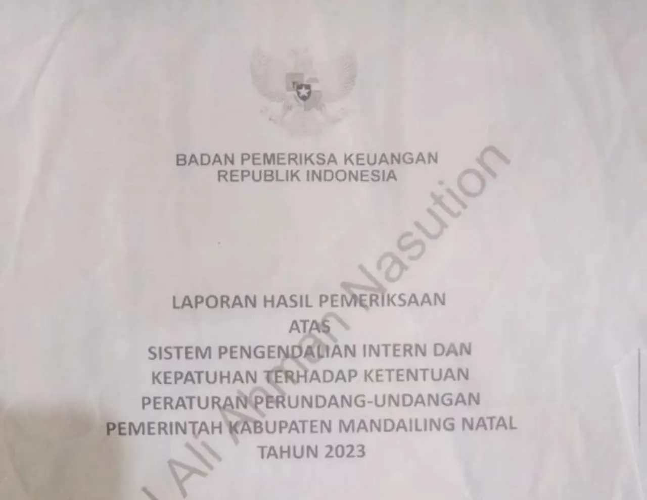 BPK Temukan 7 Paket Bermasalah Pada Dinas PUPR Mandailing Natal