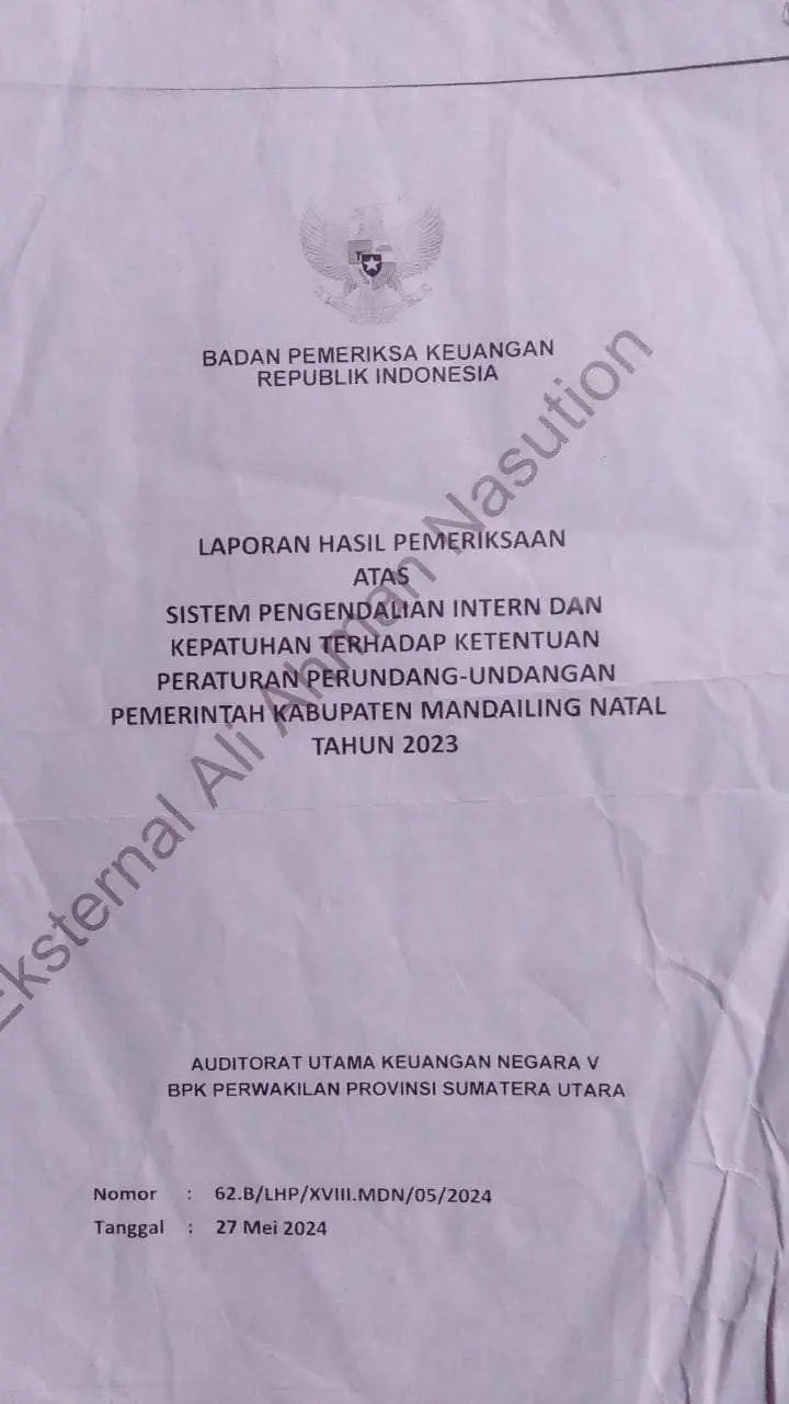 BPK Temukan Proyek Tidak Sesuai Pada Dinas PUPR Madina