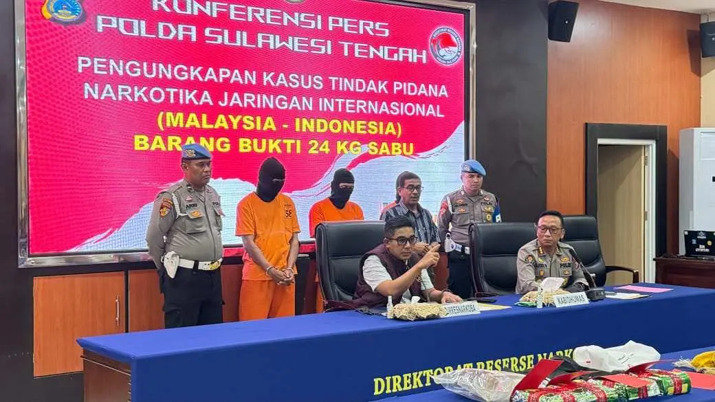 Polisi Gagalkan Peredaran 24 Kg Sabu di Palu, 3 Pelaku Ditangkap