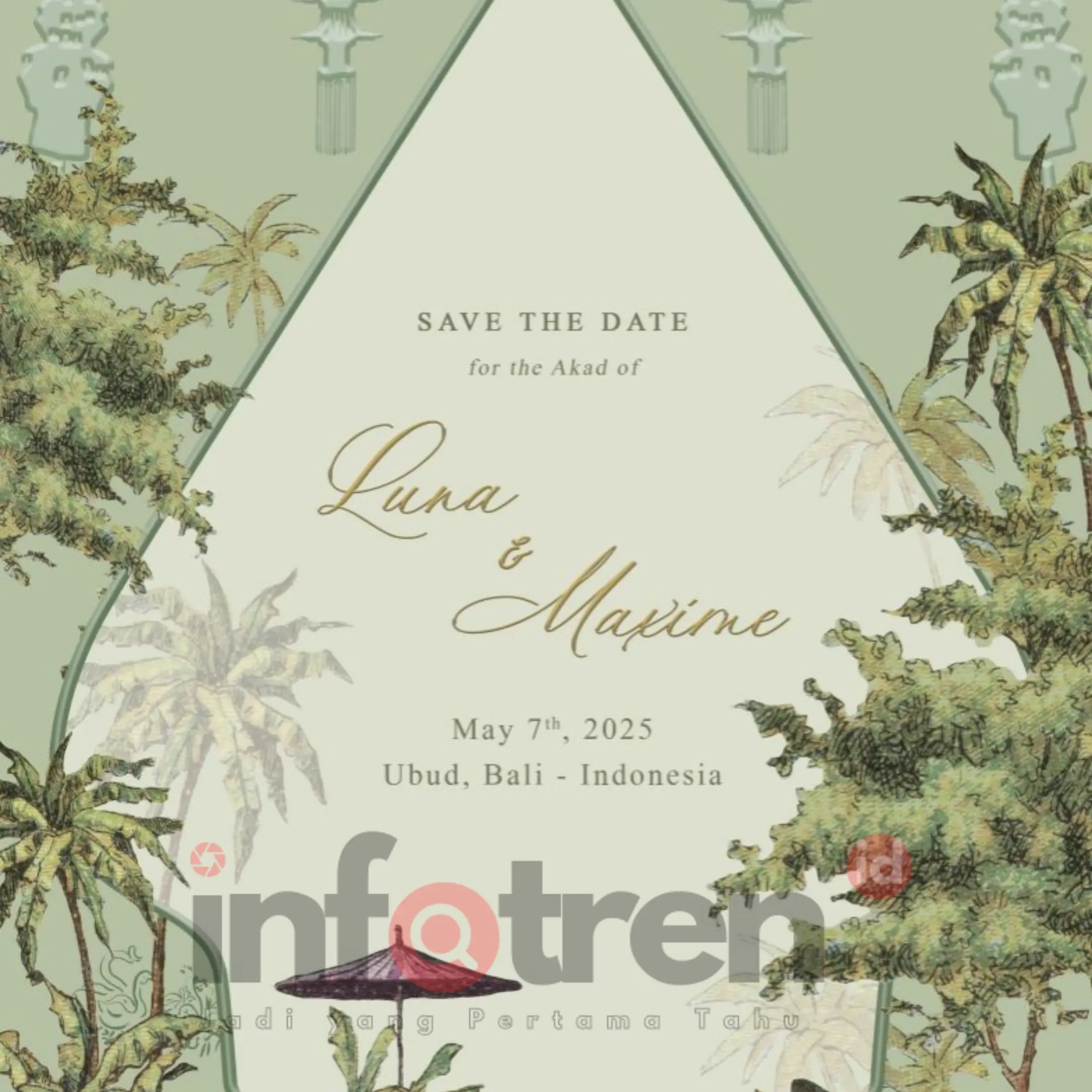 TERUNGKAP! Akad Nikah Maxime Bouttier dan Luna Maya Digelar 7 Mei 2025 di Ubud