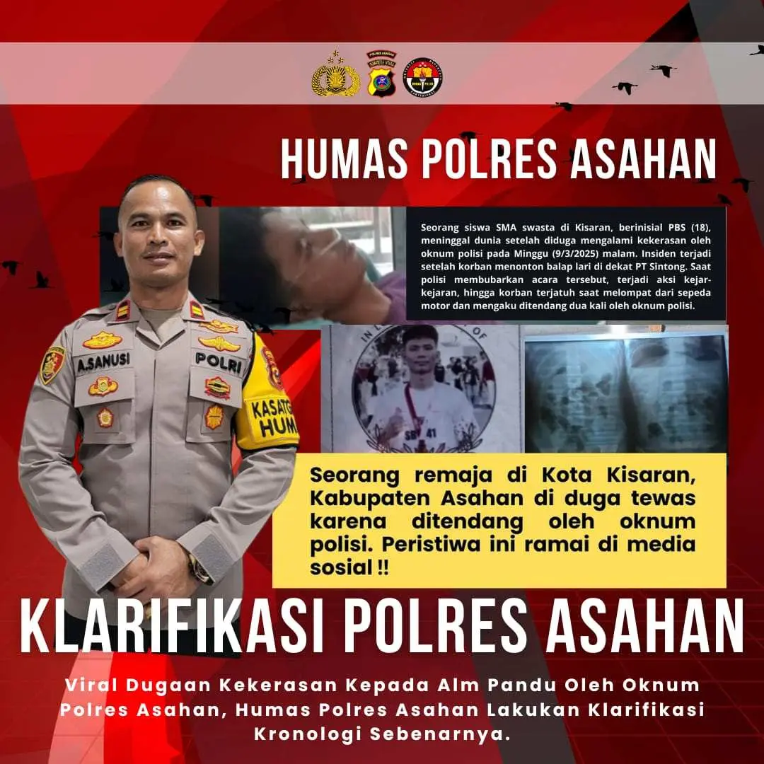 Polres Asahan Sampaikan Fakta Terkait Dugaan Kekerasan Terhadap Pandu Brata