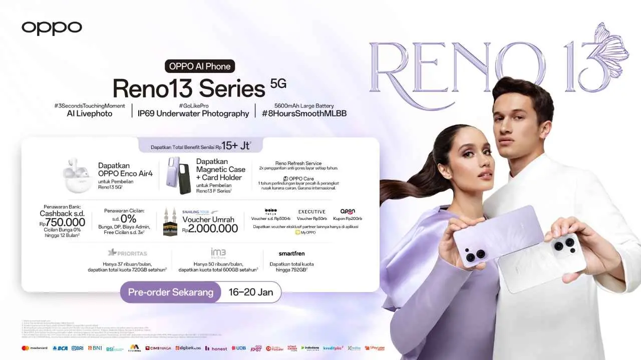 OPPO Luncurkan Reno13 Series 5G di Indonesia, Siap Penuhi Kebutuhan Digital Masa Kini