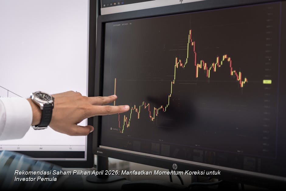Visualisasi grafik harga saham yang menunjukkan tren kenaikan bertahap dengan latar belakang kantor bursa modern.