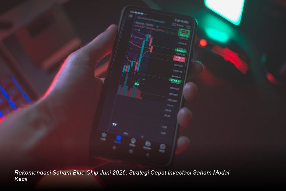 Suasana modern di lantai bursa dengan layar monitor menunjukkan grafik harga saham berwarna hijau yang sedang menanjak optimis.