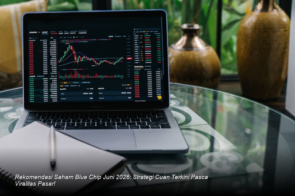 Sebuah representasi visual modern dari grafik harga saham berwarna hijau yang menanjak tajam, mencerminkan optimisme pasar.