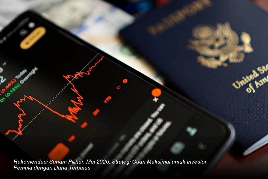 Tampilan grafik lilin (candlestick) saham berwarna hijau cerah yang menunjukkan tren kenaikan stabil di layar monitor bursa saham modern.